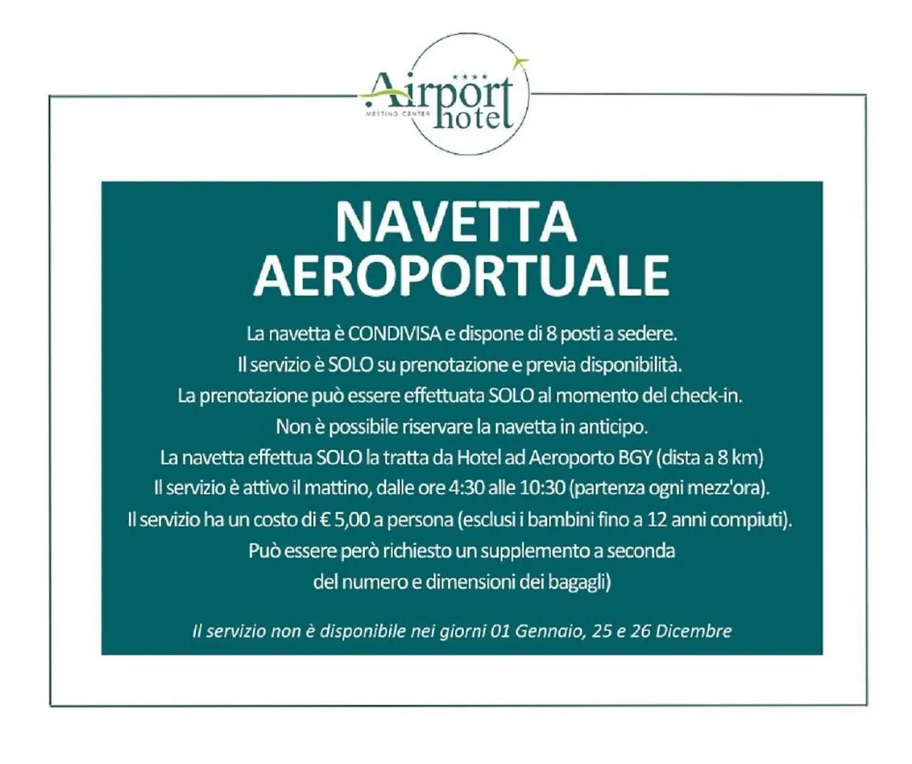 Airport Hotel Bergamo Bagnatica
